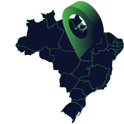 estamos em todo brasil ilustração do mapa do brasil